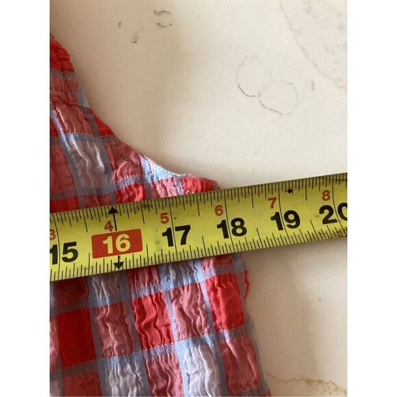 Pilcro and The Letter Press By Anthropologie Gingham Neve Top Sz M - Picture 6 of 8